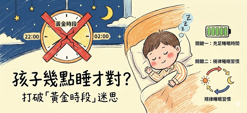 孩子幾點睡才對？打破「黃金時段」迷思，掌握兩關鍵更重要