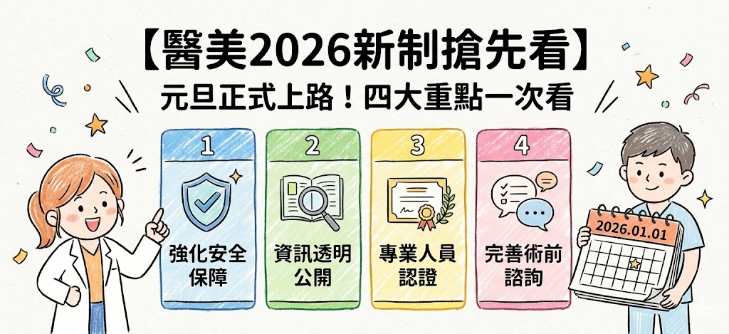 【醫美2026新制搶先看】元旦正式上路！四大重點一次看