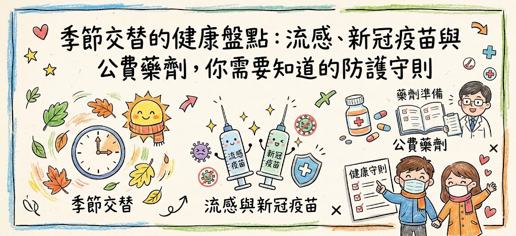 季節交替的健康盤點：流感、新冠疫苗與公費藥劑，你需要知道的防護守則