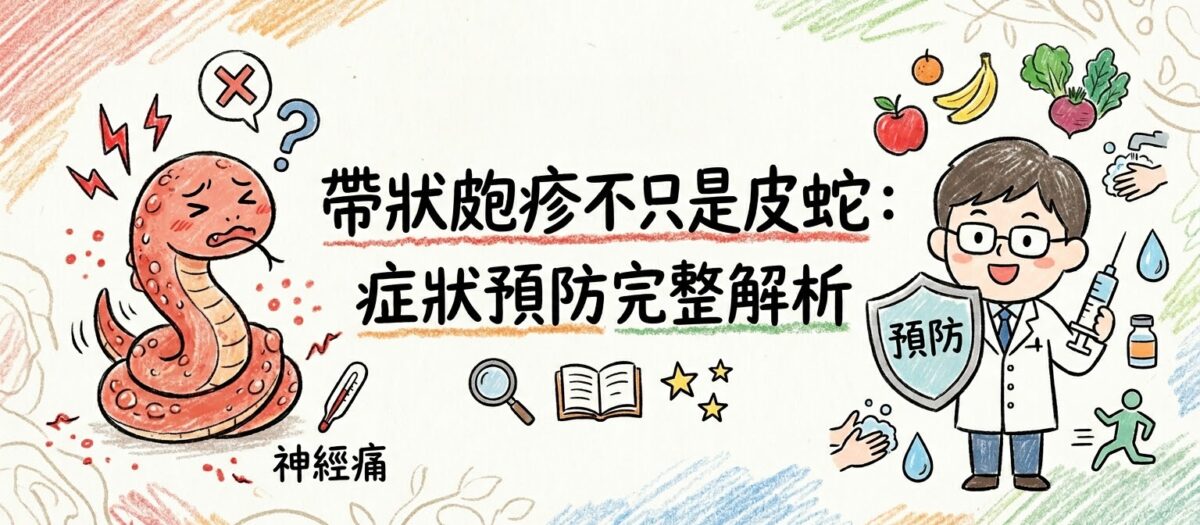 帶狀皰疹不只是皮蛇：症狀預防完整解析